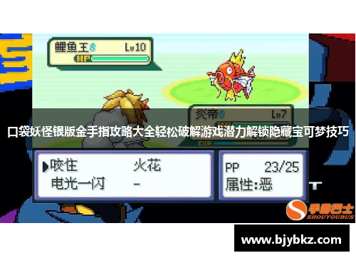 口袋妖怪银版金手指攻略大全轻松破解游戏潜力解锁隐藏宝可梦技巧